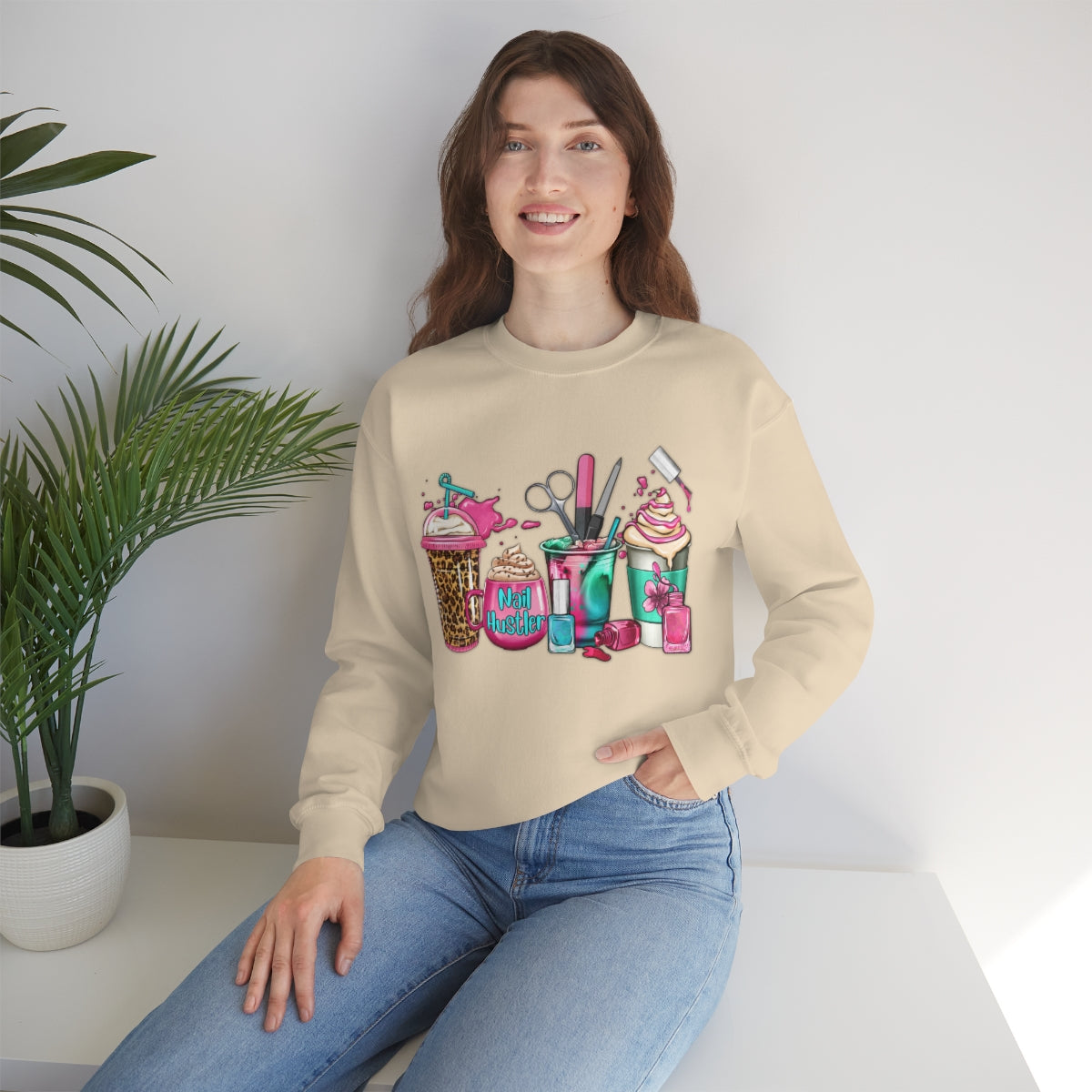 Nail Hustler(Unisex Heavy Blend™ Crewneck Sweatshirt)