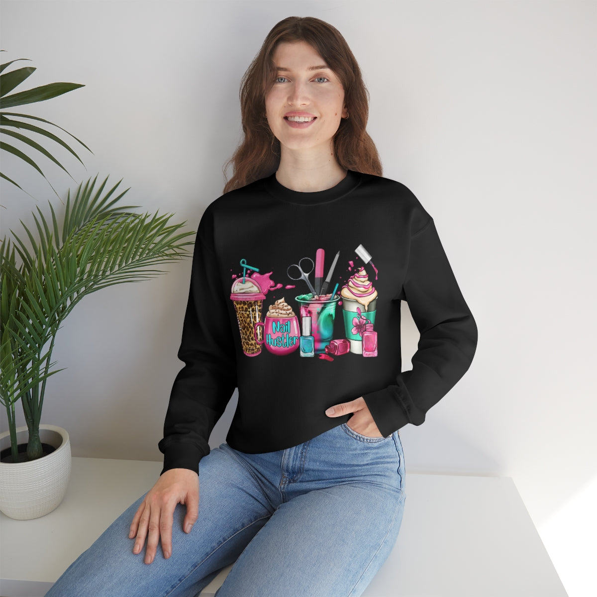 Nail Hustler(Unisex Heavy Blend™ Crewneck Sweatshirt)