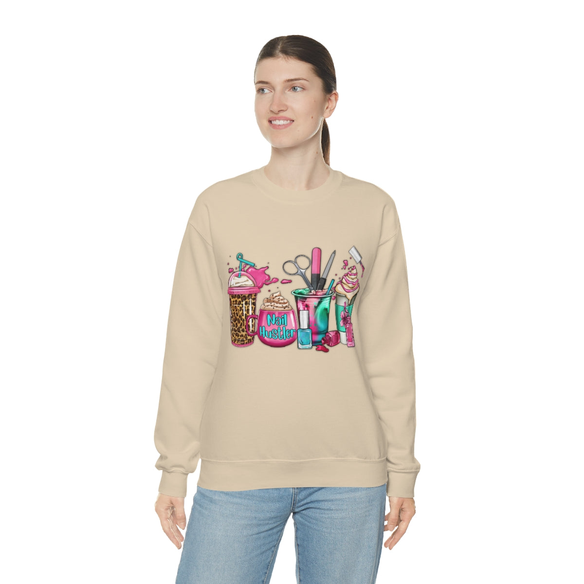 Nail Hustler(Unisex Heavy Blend™ Crewneck Sweatshirt)