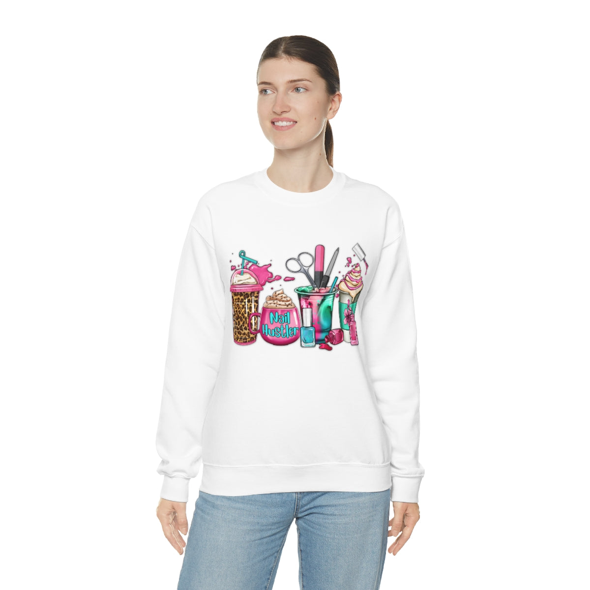 Nail Hustler(Unisex Heavy Blend™ Crewneck Sweatshirt)