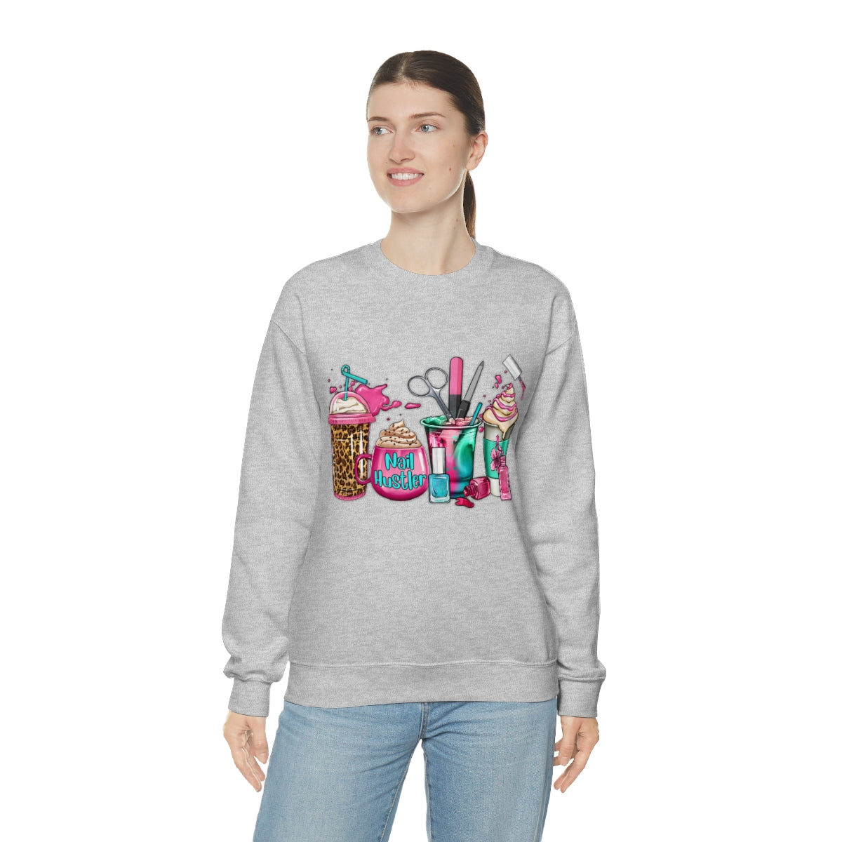 Nail Hustler(Unisex Heavy Blend™ Crewneck Sweatshirt)