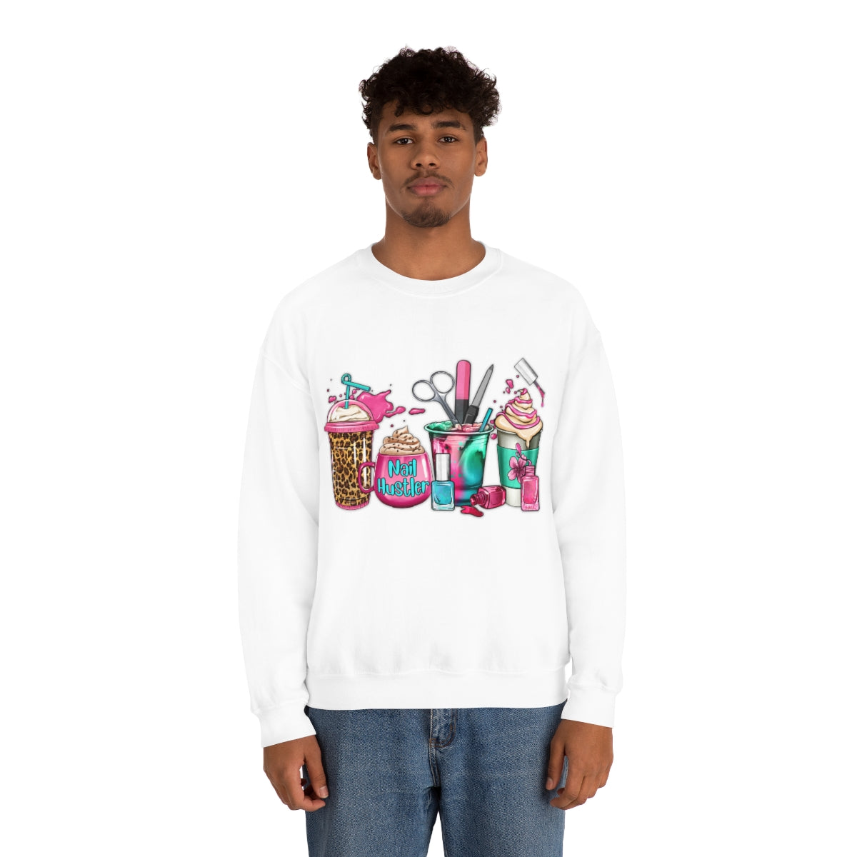 Nail Hustler(Unisex Heavy Blend™ Crewneck Sweatshirt)