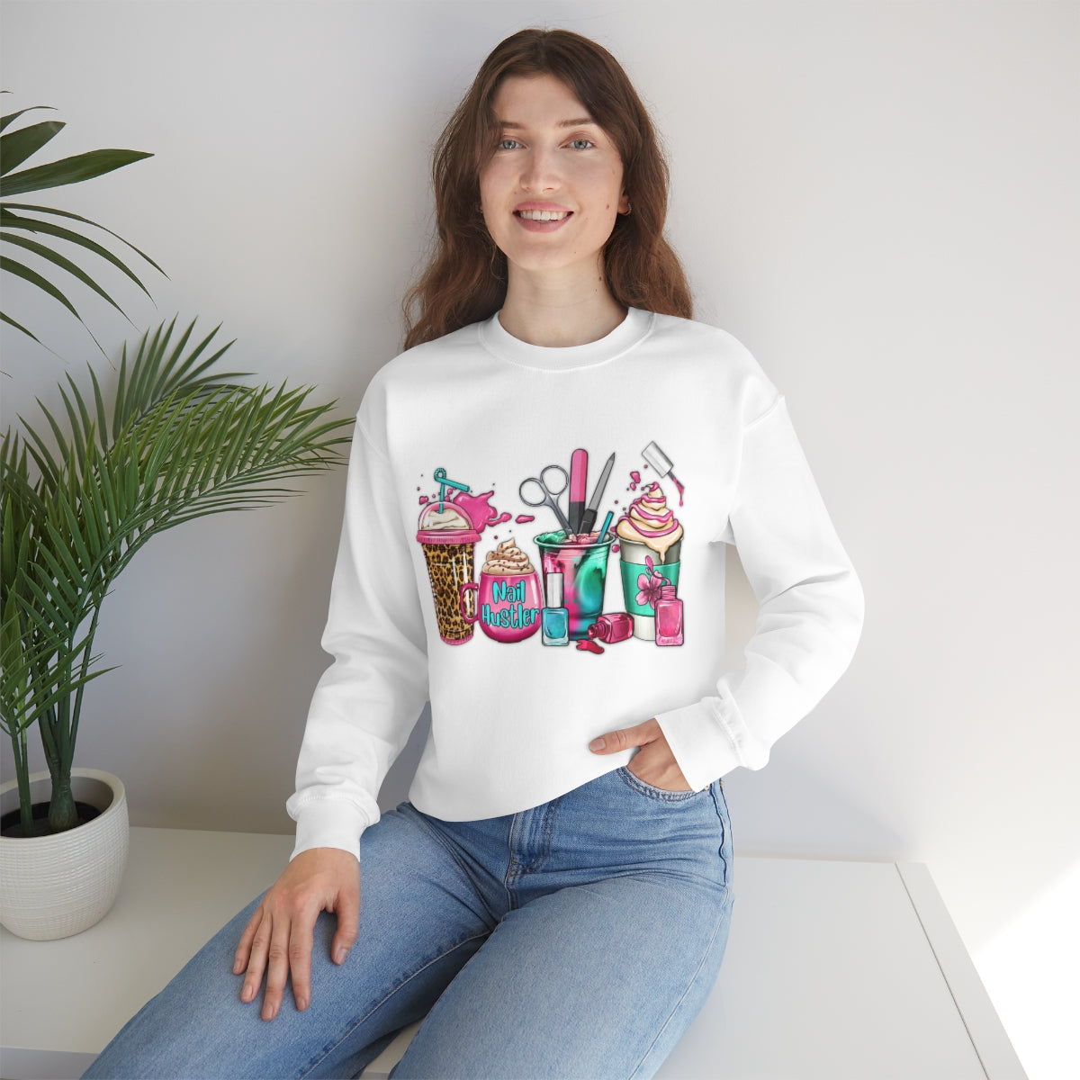 Nail Hustler(Unisex Heavy Blend™ Crewneck Sweatshirt)